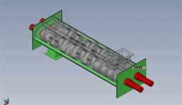 粉粒體輸送,BULK SOLID HANDLING,飛灰固化,FLY ASH SOLIDIFICATION-Mixers-Paddle Mixer-混練機示意圖